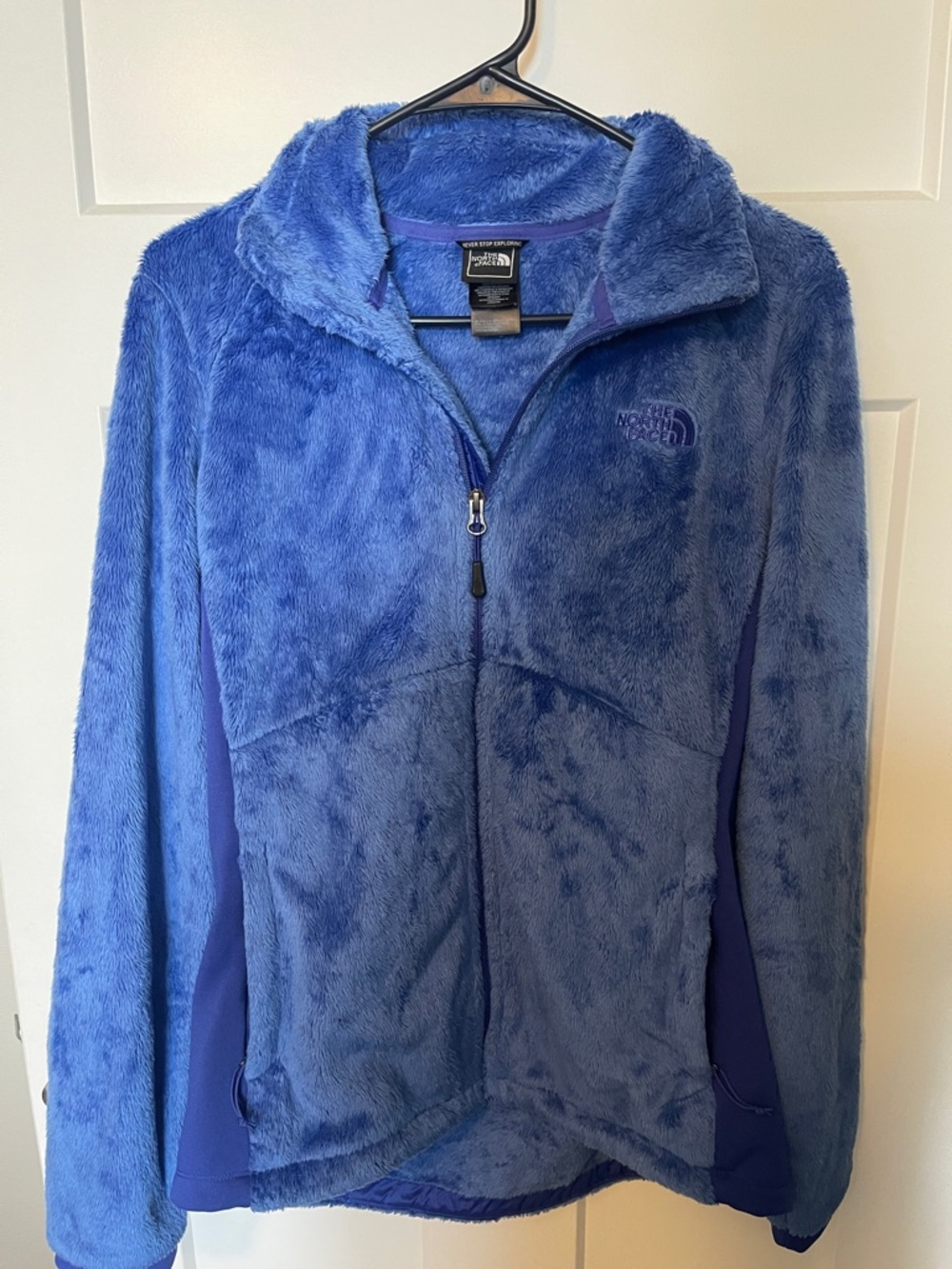 The North Face Blue Plush Full-Zip Teddy Jacket